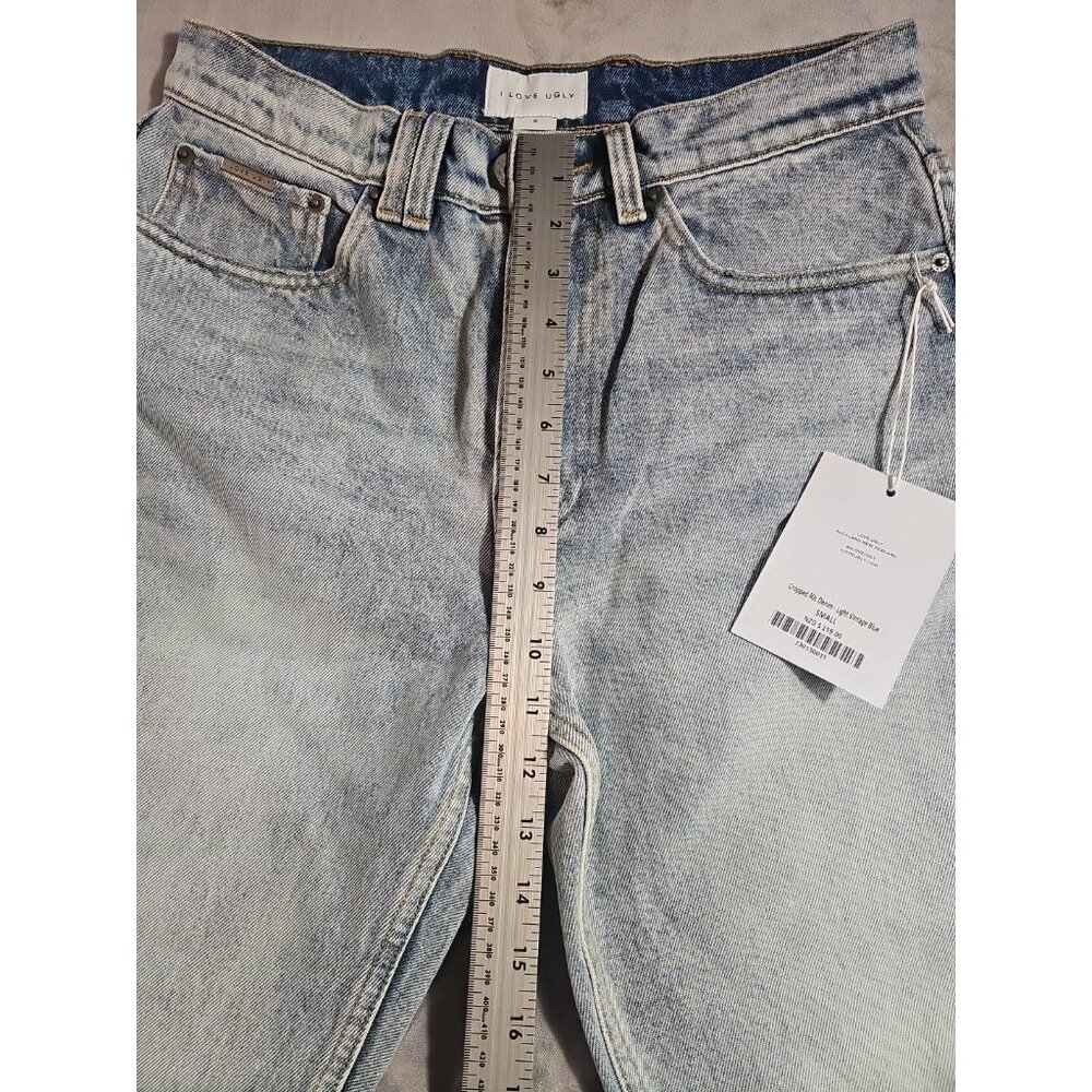 I Love Ugly Men's Light Blue Denim Jeans Size 30 Small "Fear Nothing"(HL91) - Picture 2 of 10